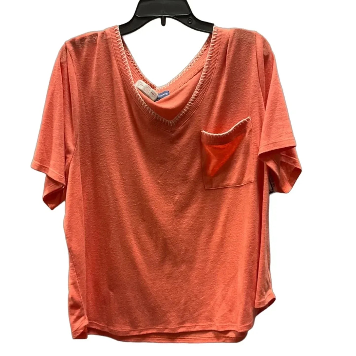 Top Short Sleeve By Democracy In Orange, Size: 3x