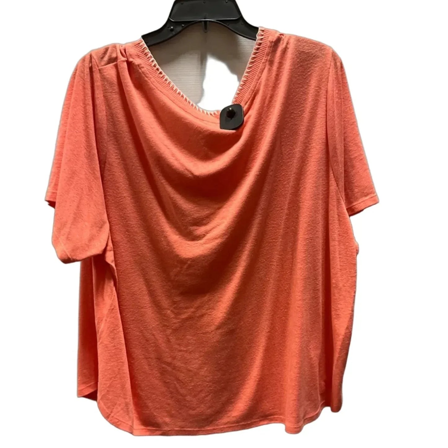 Top Short Sleeve By Democracy In Orange, Size: 3x