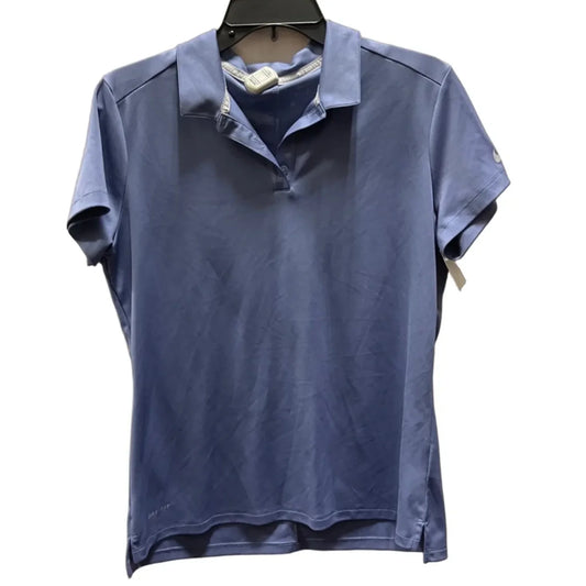 Athletic Top Short Sleeve By Nike In Purple, Size: L