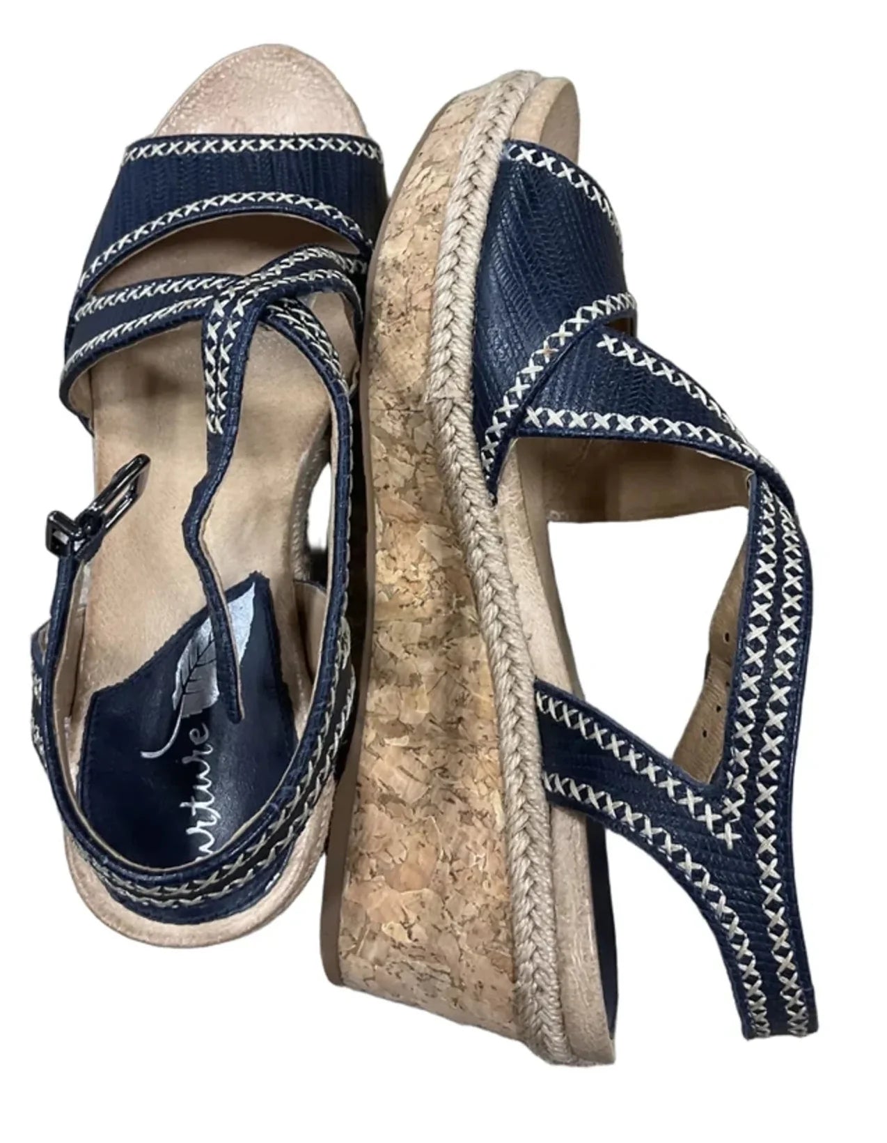 Sandals Heels Platform By Nurture In Blue, Size: 7