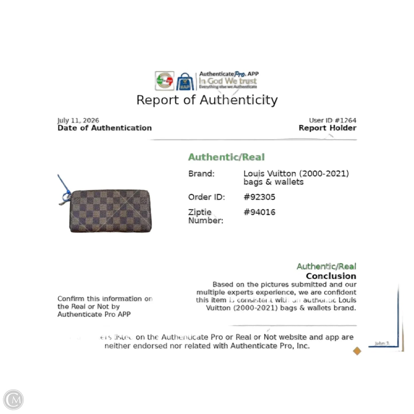 Wallet Luxury Designer By Louis Vuitton, Size: Large