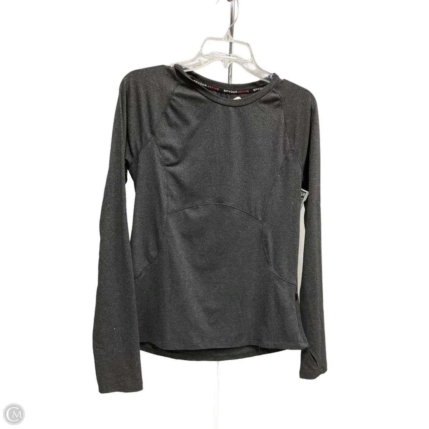 Athletic Top Long Sleeve Crewneck By Spyder In Grey, Size: M