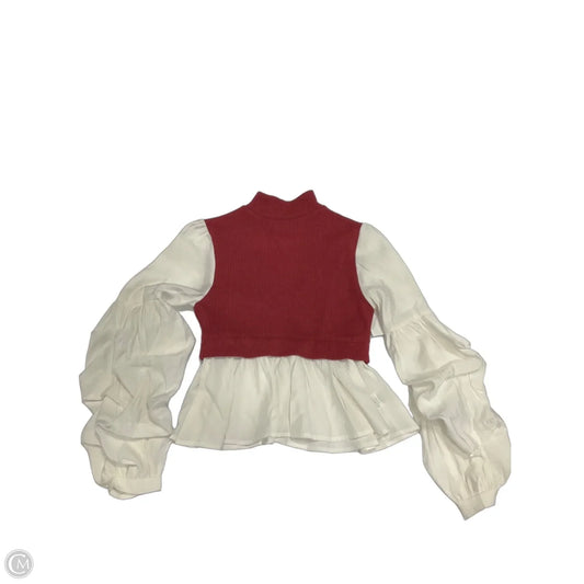 Top Long Sleeve By Anthropologie In Red, Size: Xs