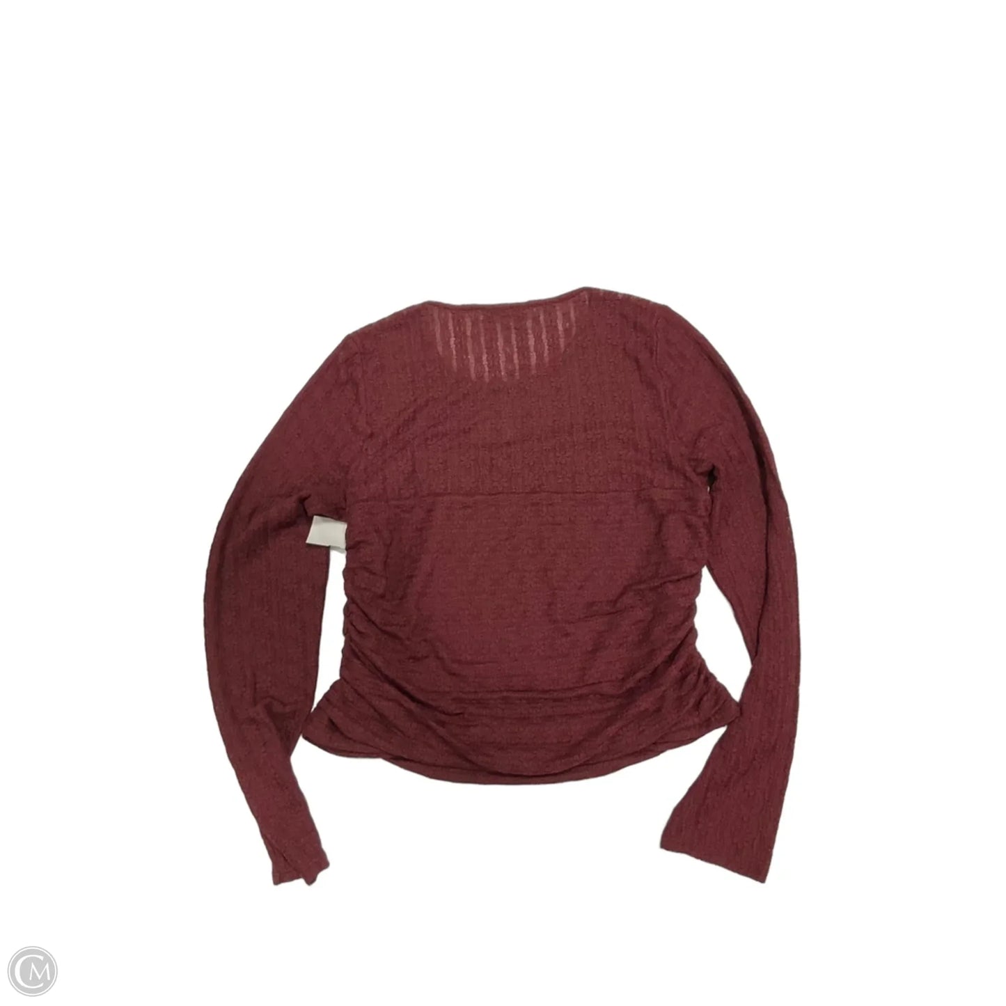 Top Long Sleeve By Loft In Maroon, Size: L