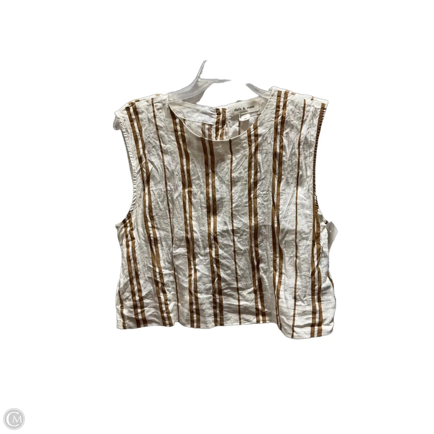 Top Sleeveless By Cloth & Stone In Striped Pattern, Size: M
