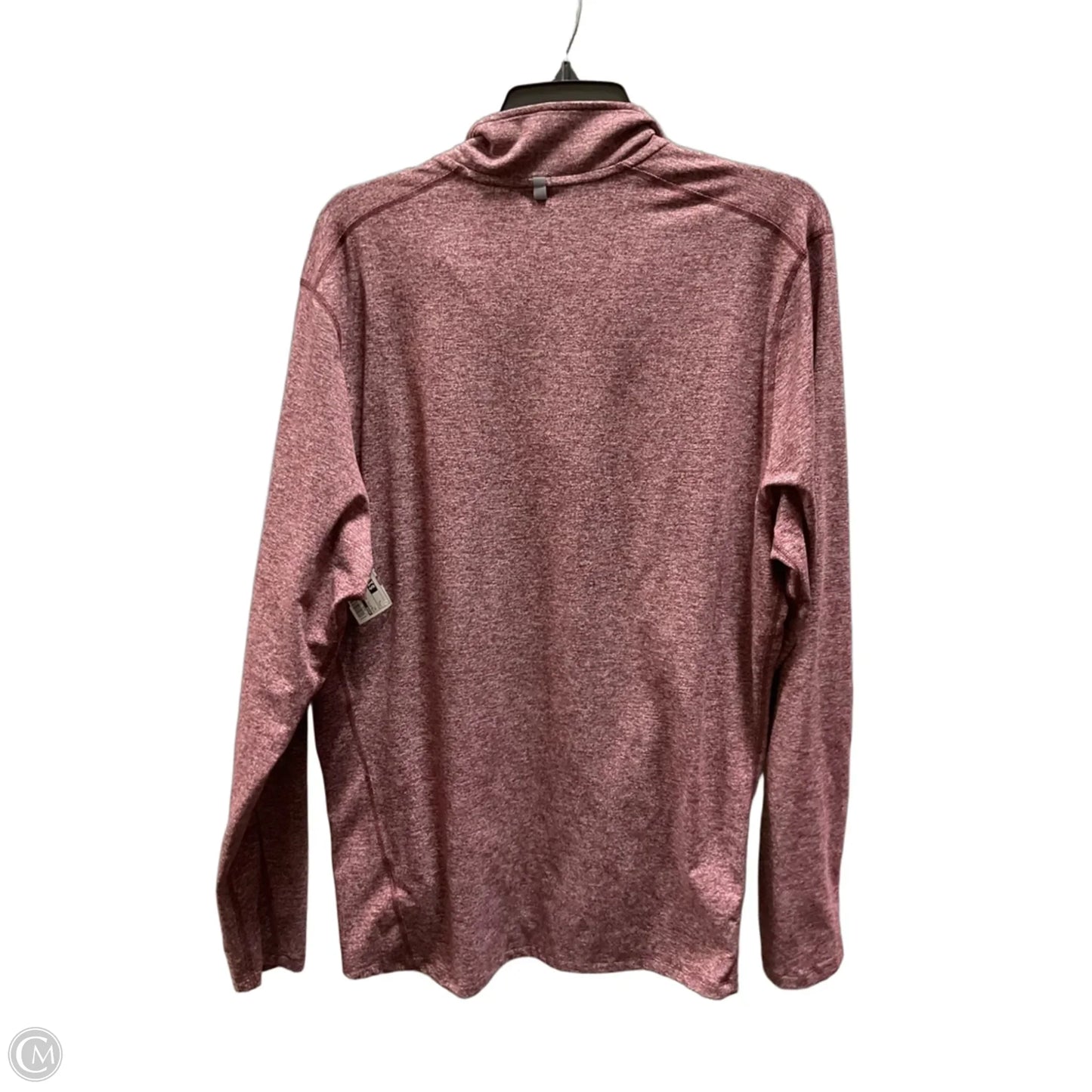 Athletic Top Long Sleeve Collar By Nike In Red, Size: L