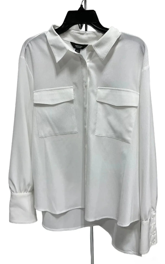 Blouse Long Sleeve By Simply Vera In White, Size: Xxl