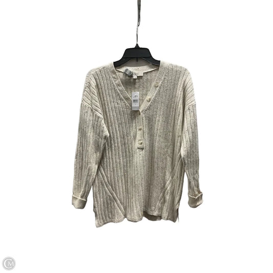 Top Long Sleeve By Loft In Cream, Size: M