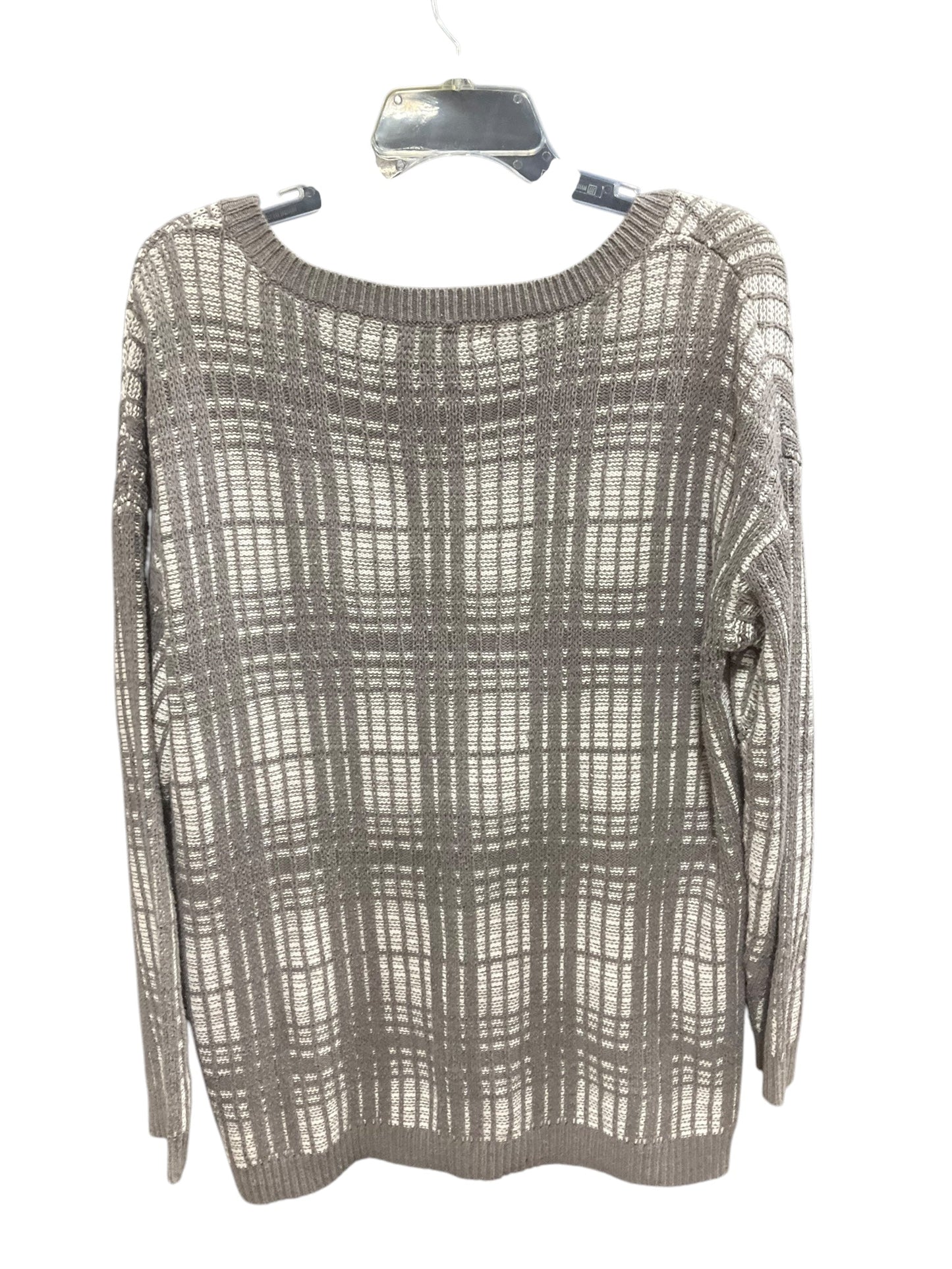 Sweater By Clothes Mentor In Grey White, Size: M