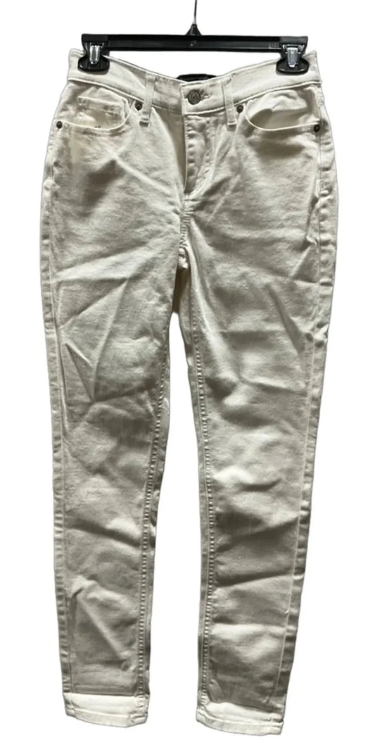 Jeans Skinny By Banana Republic In White Denim, Size: 0