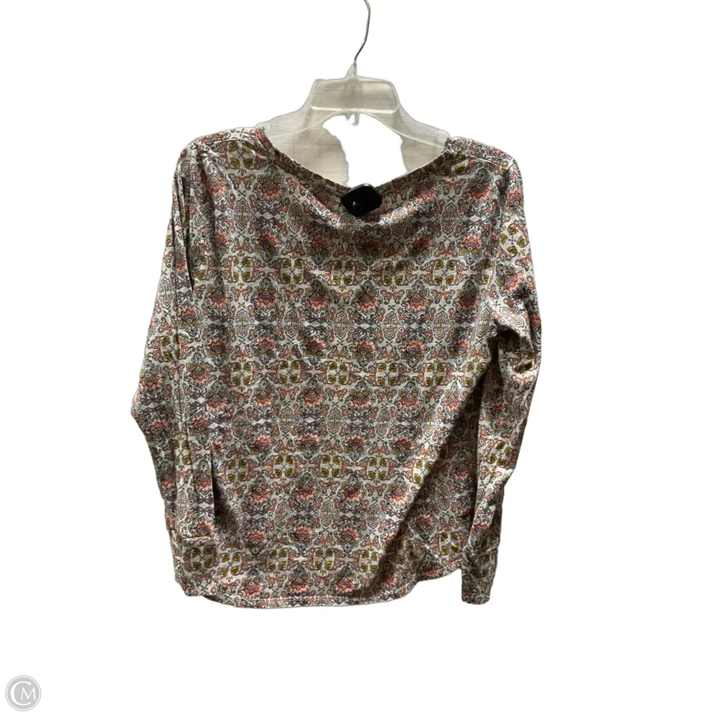 Top Long Sleeve Basic By Loft In Grey, Size: L