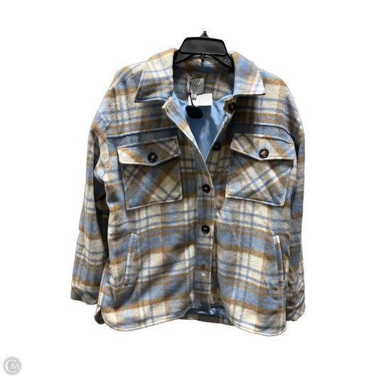 Jacket Shirt By Gilli In Plaid Pattern, Size: S