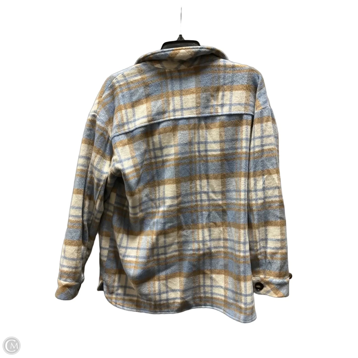 Jacket Shirt By Gilli In Plaid Pattern, Size: S