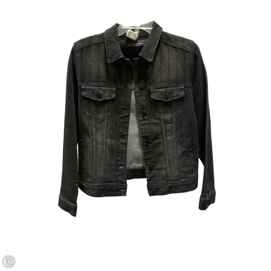 Jacket Denim By Liverpool In Black Denim, Size: S