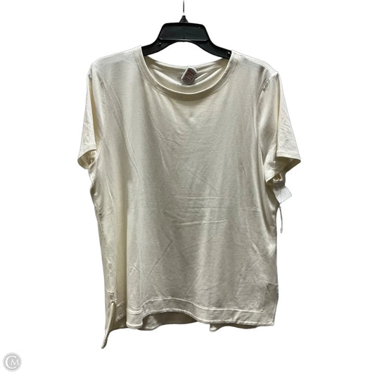 Top Short Sleeve By Talbots In Cream, Size: Xl