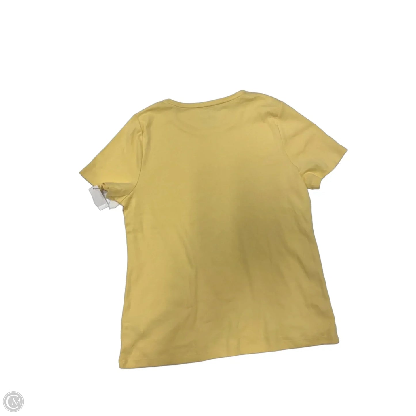 Top Short Sleeve Basic By Talbots In Yellow, Size: Xl