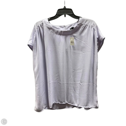 Top Short Sleeve By Ann Taylor In Purple, Size: Xl
