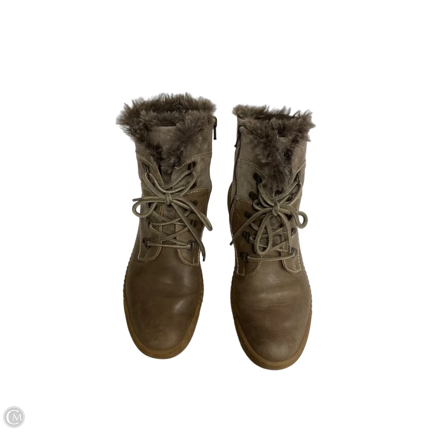 Boots Mid-calf Flats By Josef Seibel In Grey, Size: 9