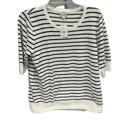 Top Short Sleeve By J. Crew In Striped Pattern, Size: M