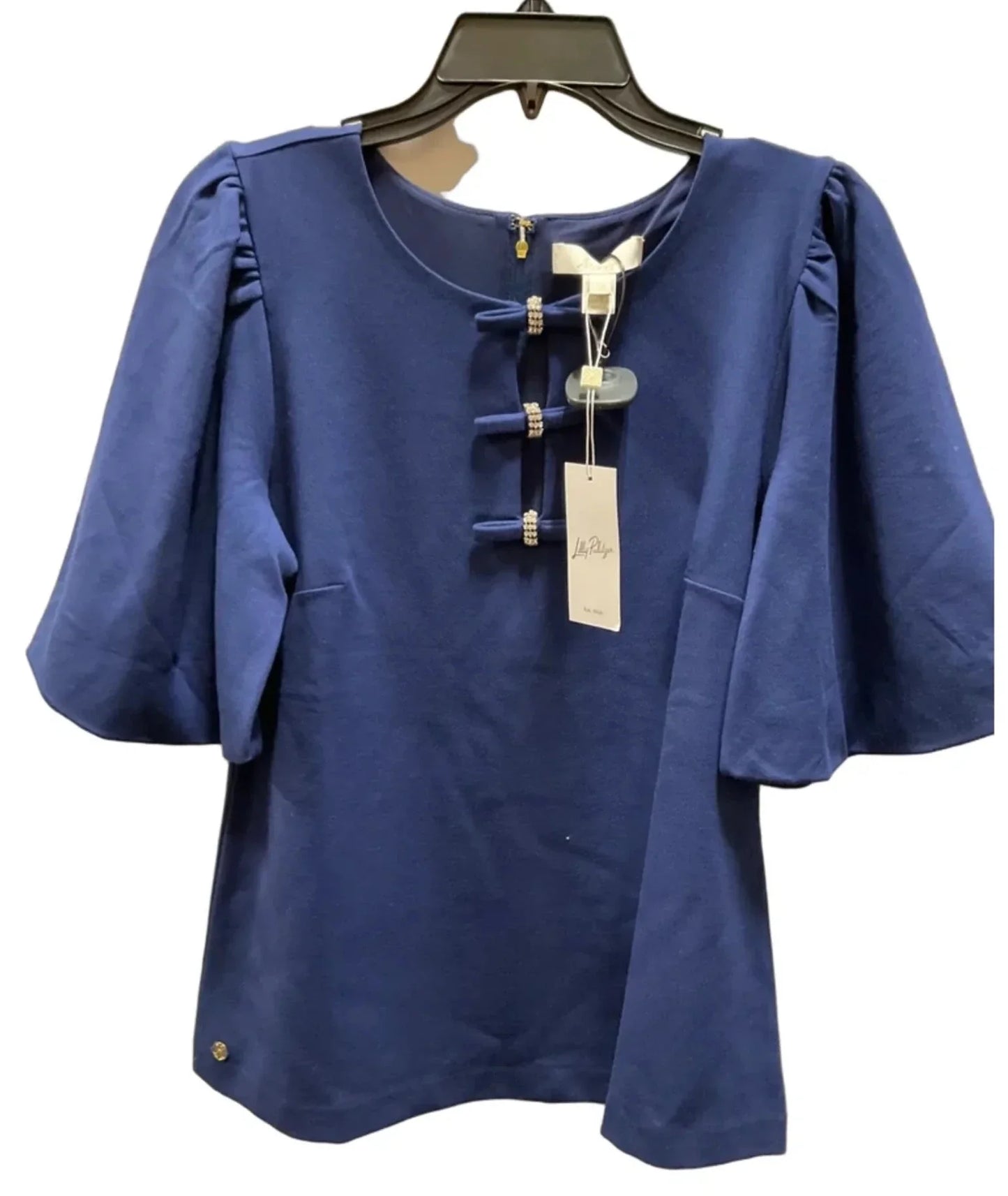 Top Short Sleeve By Lilly Pulitzer In Blue, Size: M