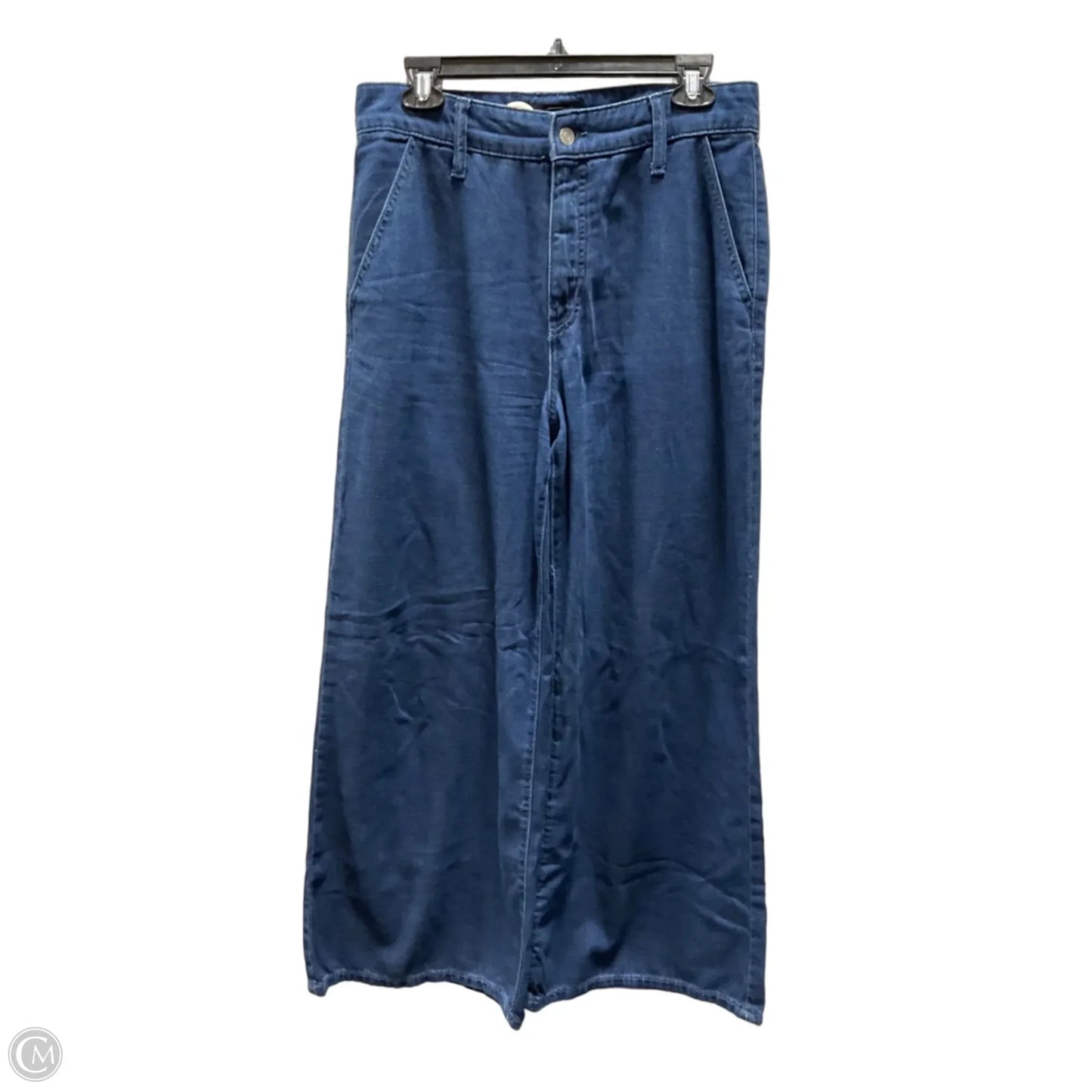 Jeans Wide Leg By Banana Republic In Blue Denim, Size: 8
