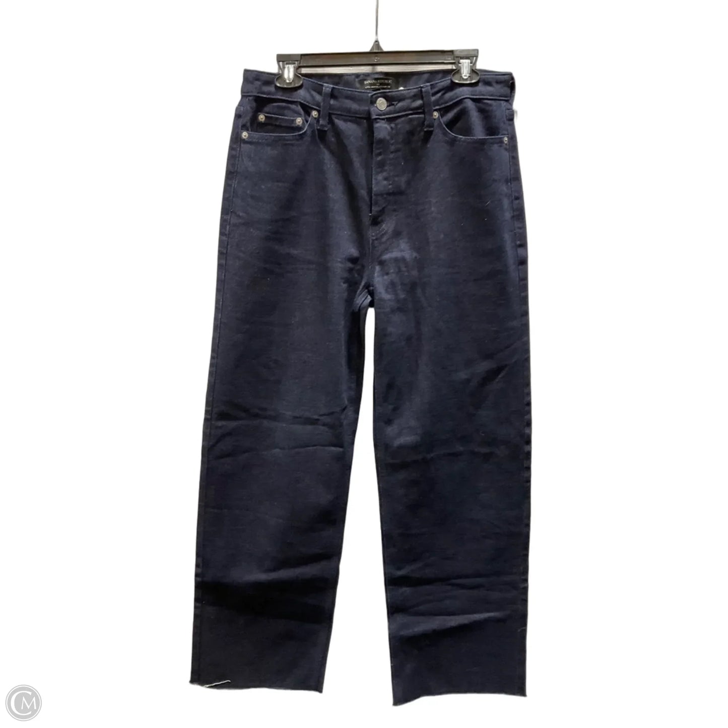 Jeans Straight By Banana Republic In Blue Denim, Size: 10l