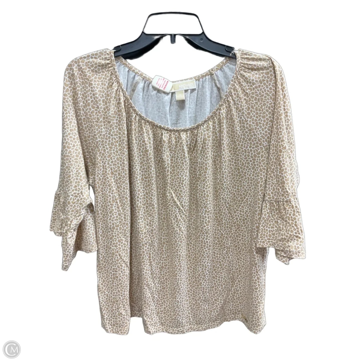 Top 3/4 Sleeve By Michael By Michael Kors In Beige, Size: 1x