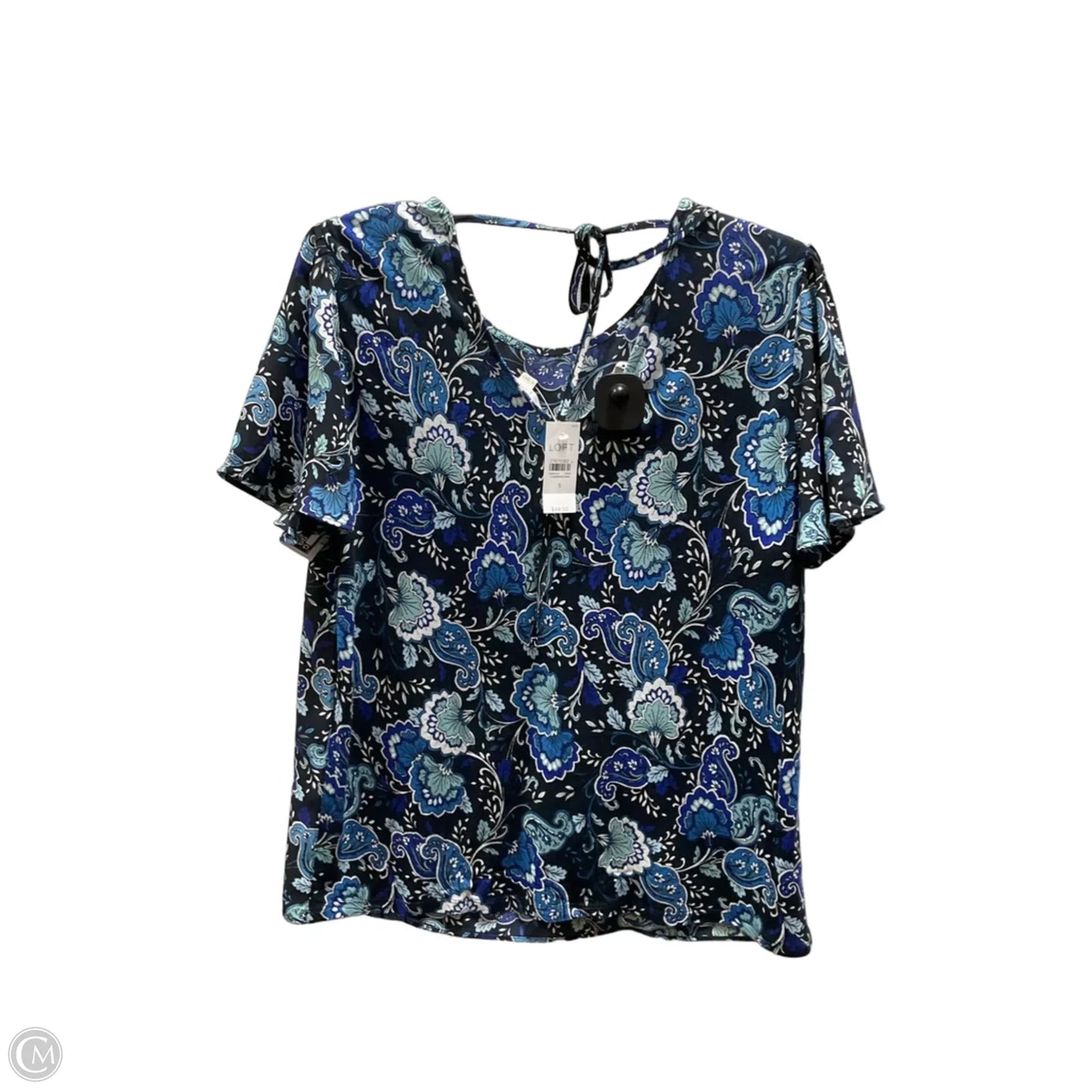 Top Short Sleeve By Loft In Paisley Print, Size: S