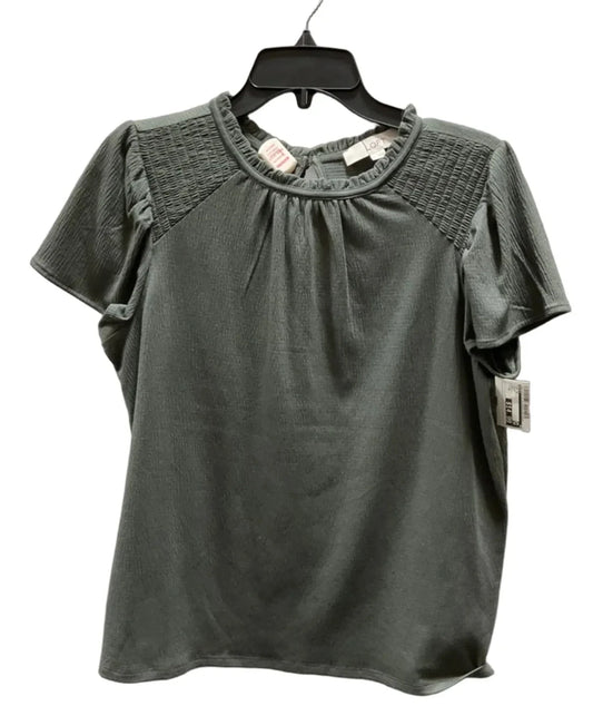 Top Short Sleeve By Loft In Green, Size: M