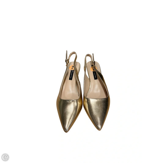Shoes Heels Kitten By French Connection In Gold, Size: 7