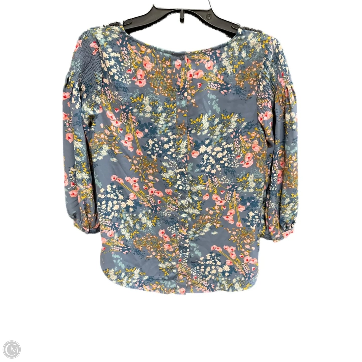 Top 3/4 Sleeve By Lc Lauren Conrad In Floral Print, Size: S