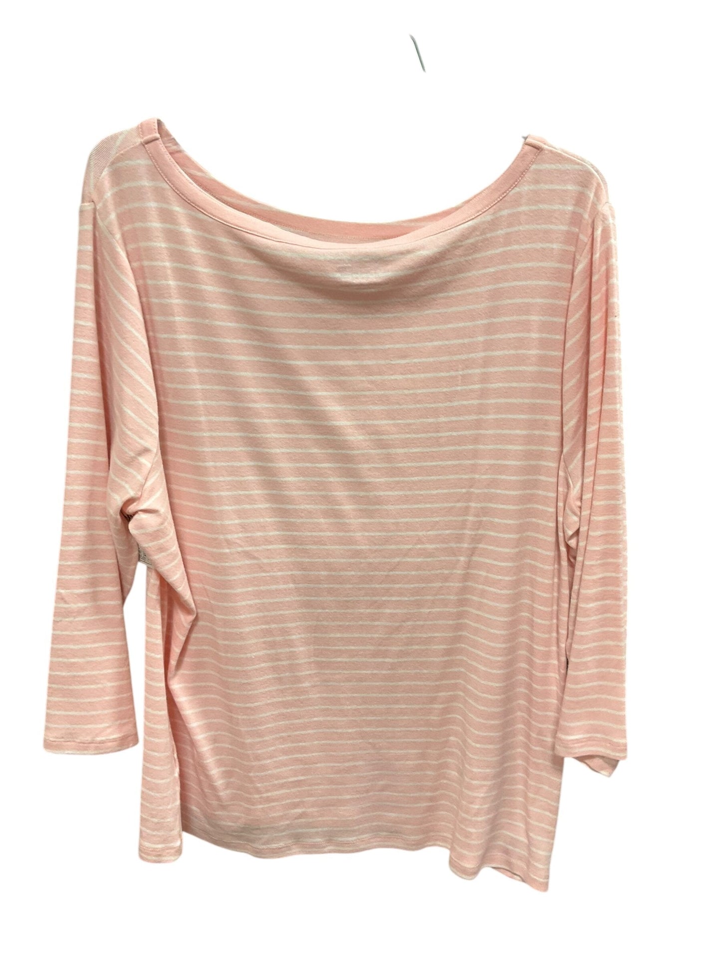 Top 3/4 Sleeve Basic By Time And Tru  Size: Xxl