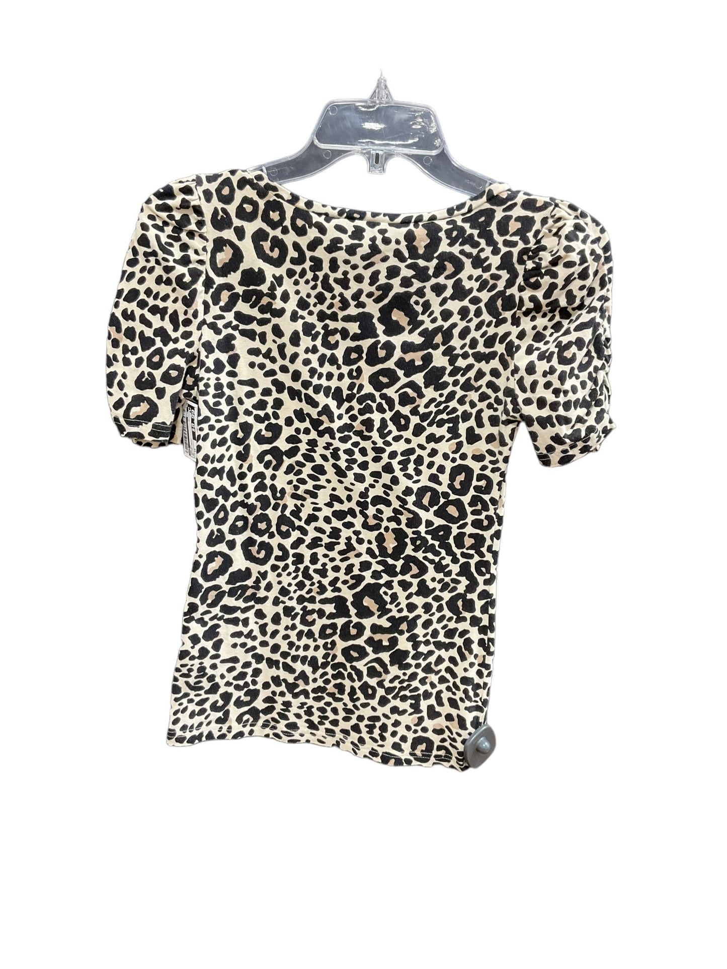 Animal Print Top Short Sleeve H&m, Size Xs