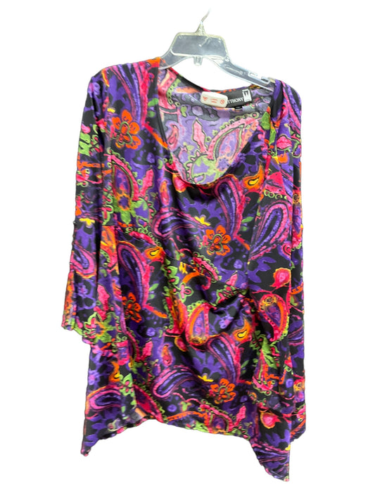 Multi-colored Top Long Sleeve Antthony, Size 2x