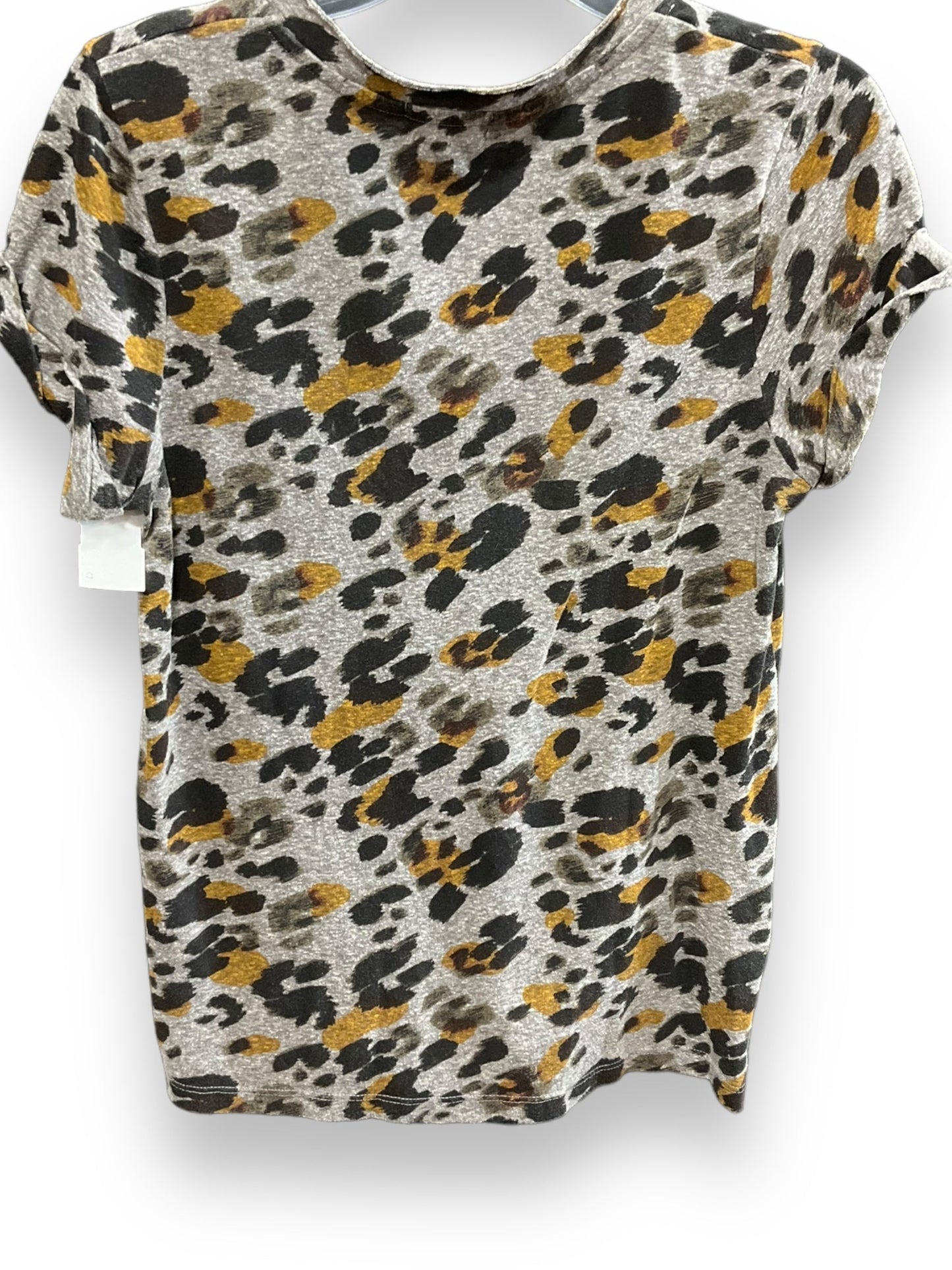 Animal Print Top Short Sleeve Basic T.la, Size Xs