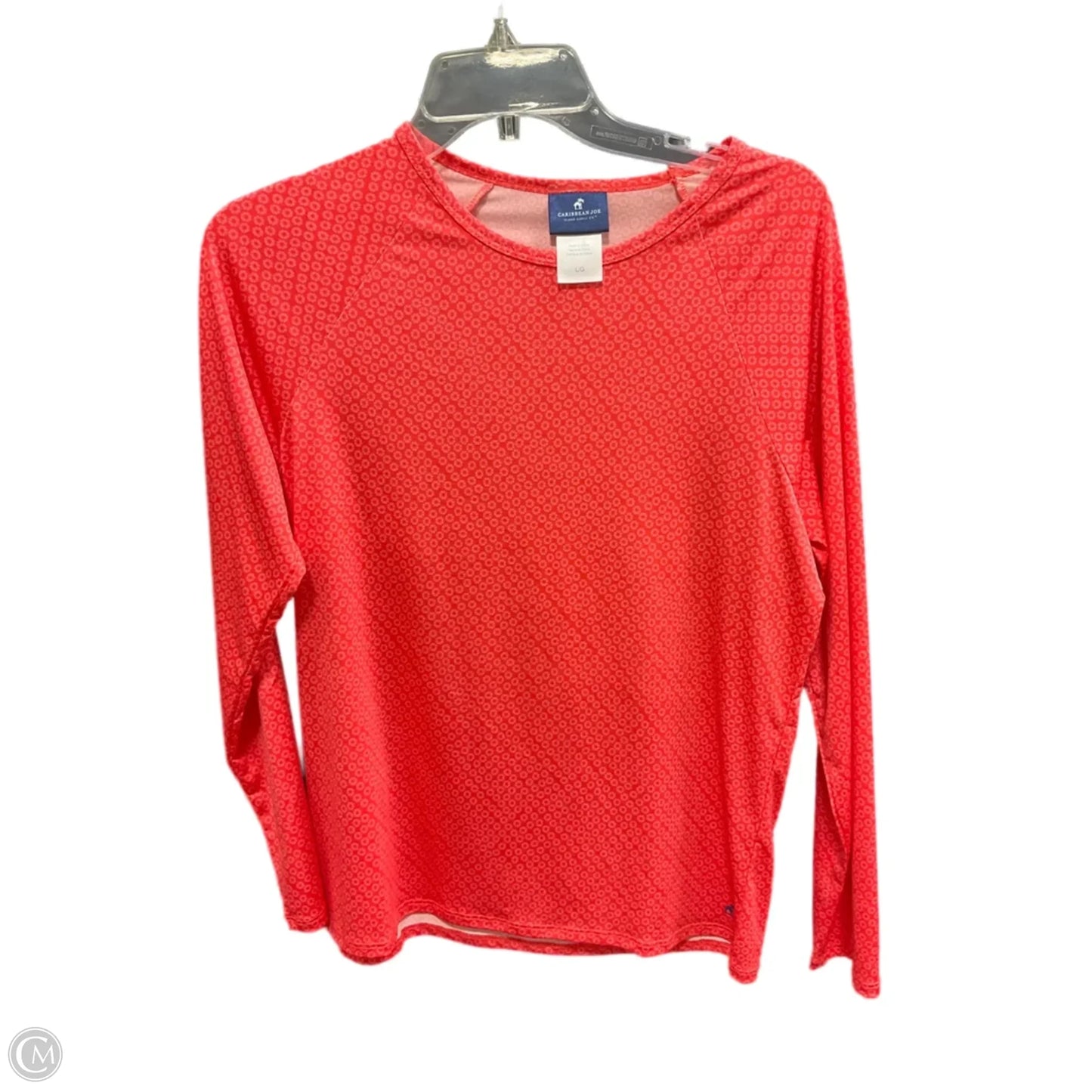 Top Long Sleeve Basic By Caribbean Joe In Red, Size: L