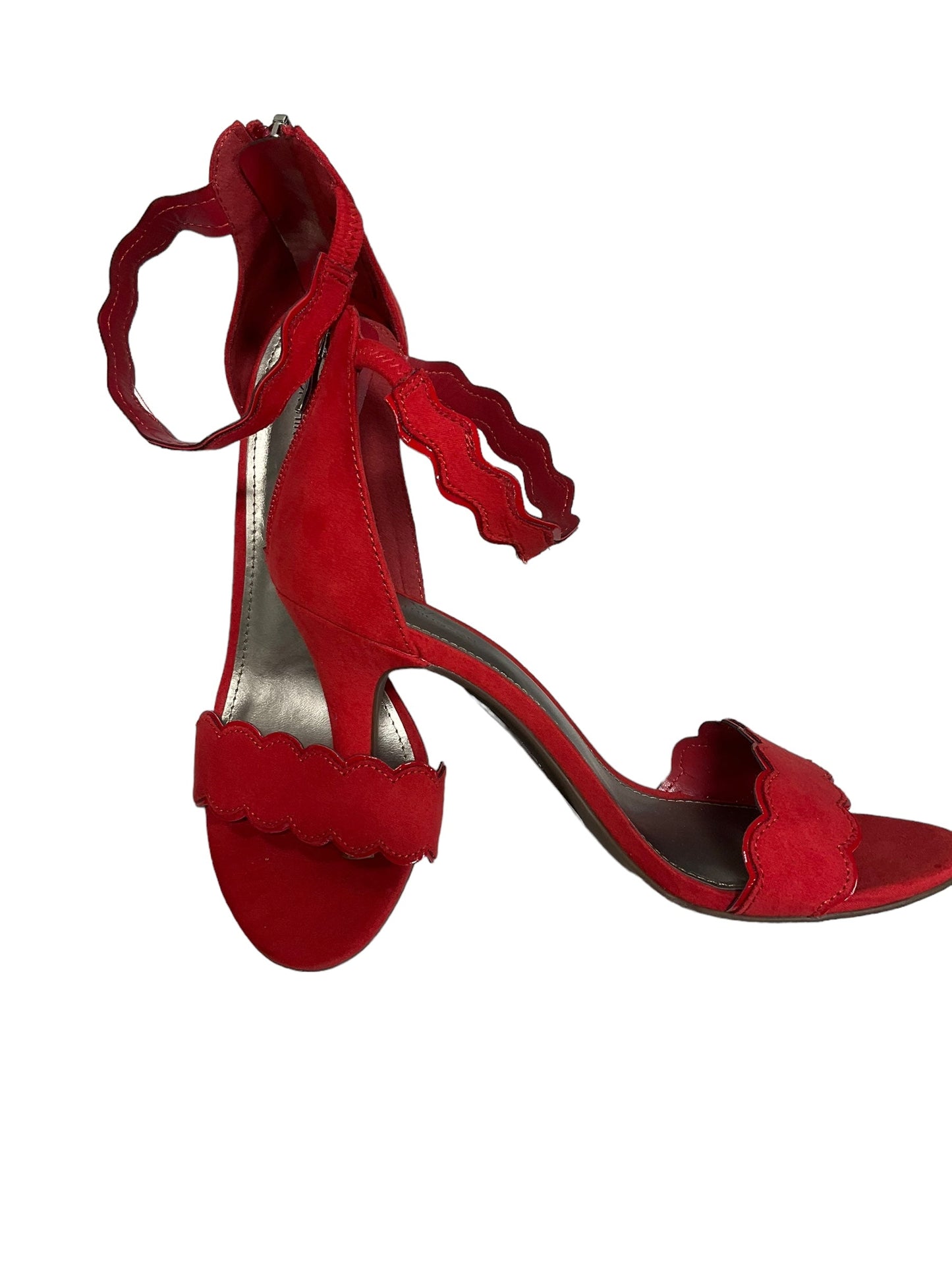 Red Sandals Heels Block Worthington, Size 7