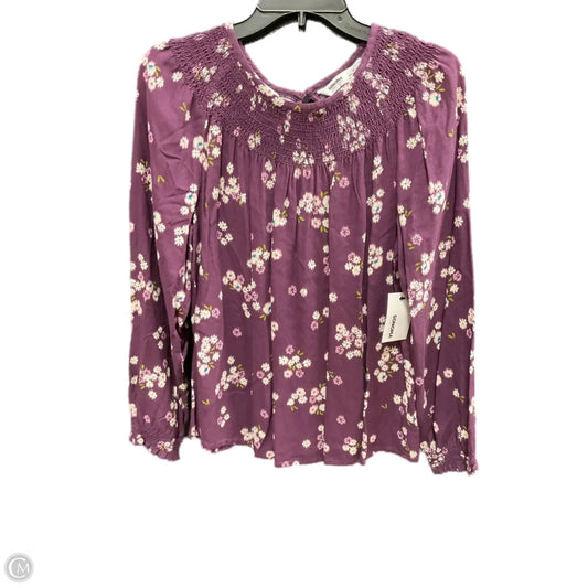 Top Long Sleeve By Sonoma In Floral Print, Size: M