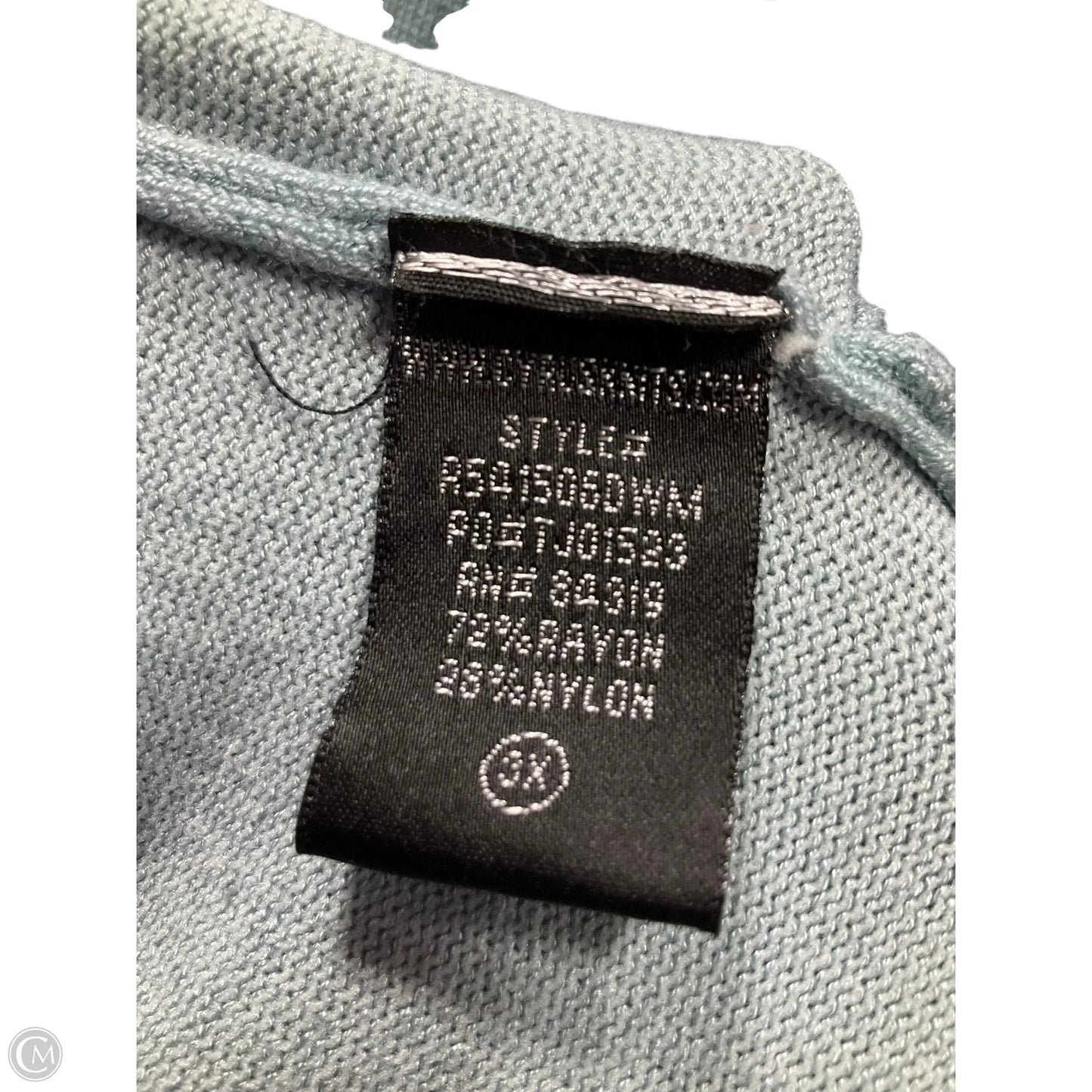 Top Long Sleeve By Cyrus In Teal, Size: 3x