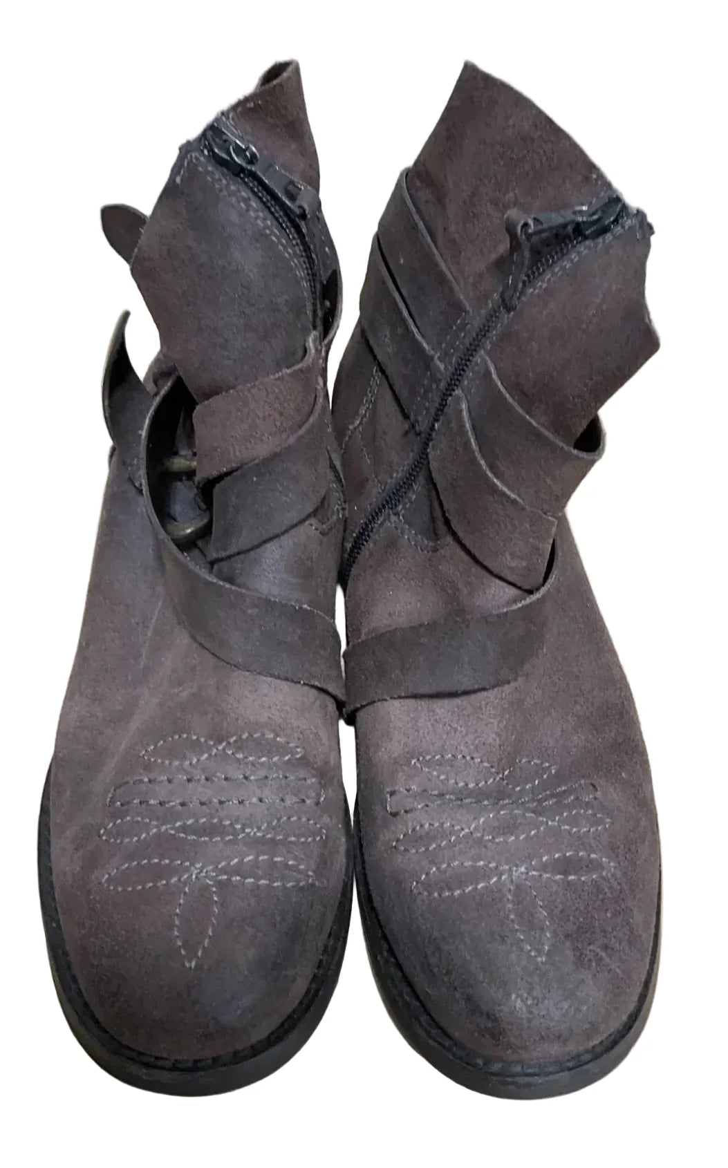 Boots Leather By Clothes Mentor In Brown, Size: 8.5