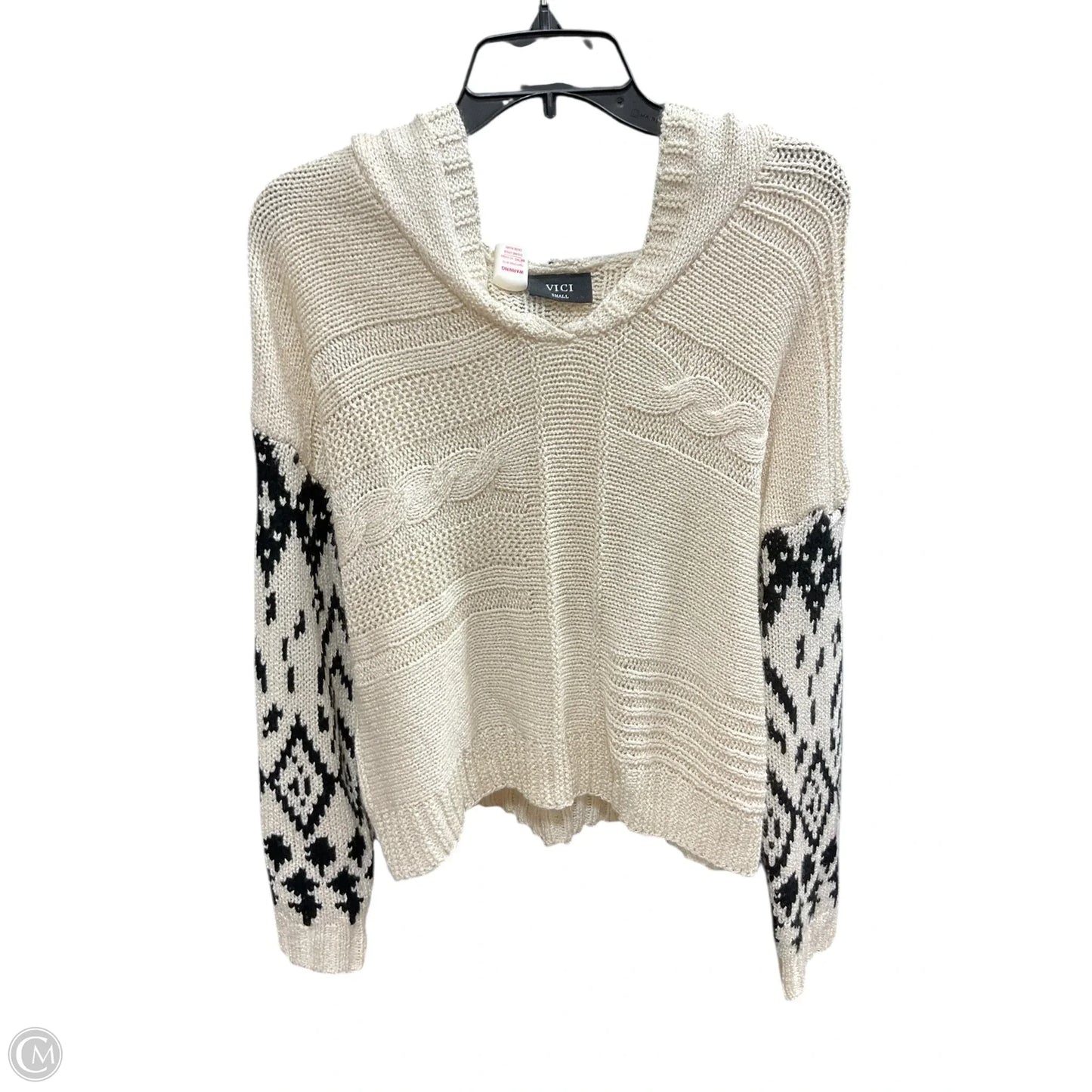 Sweater By Vici In Black & Cream, Size: S