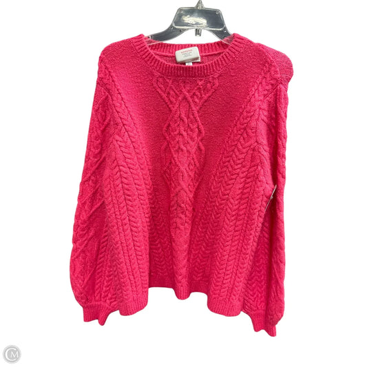 Sweater By Ophelia Roe In Pink, Size: 1x