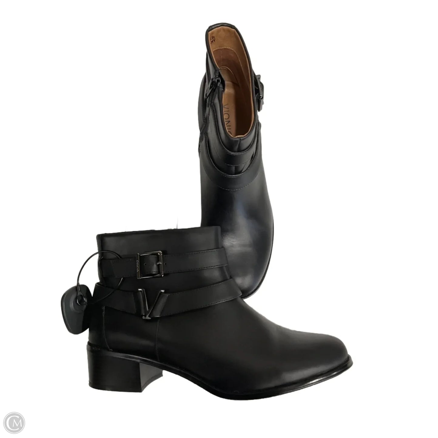 Boots Ankle Heels By Vionic In Black, Size: 10