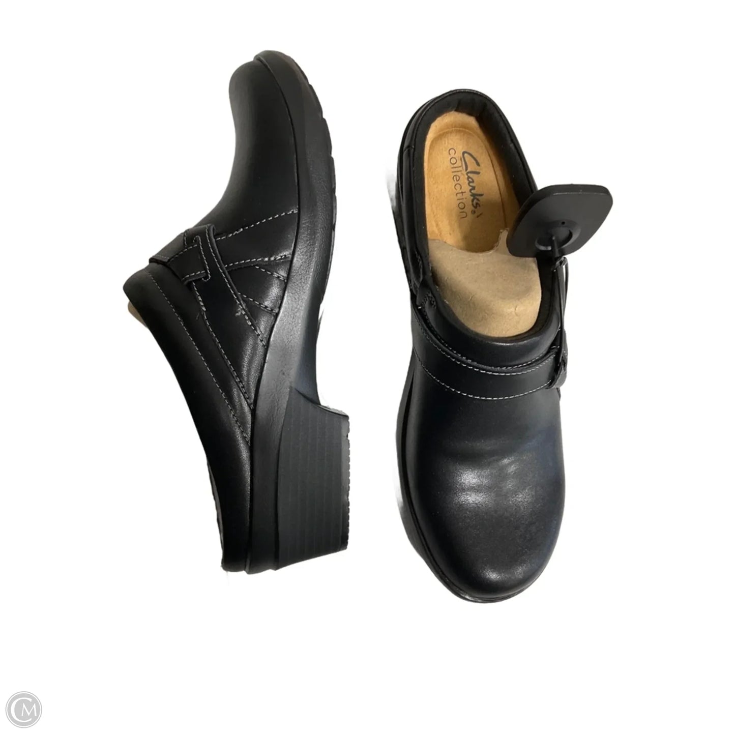 Shoes Heels Wedge By Clarks In Black, Size: 10