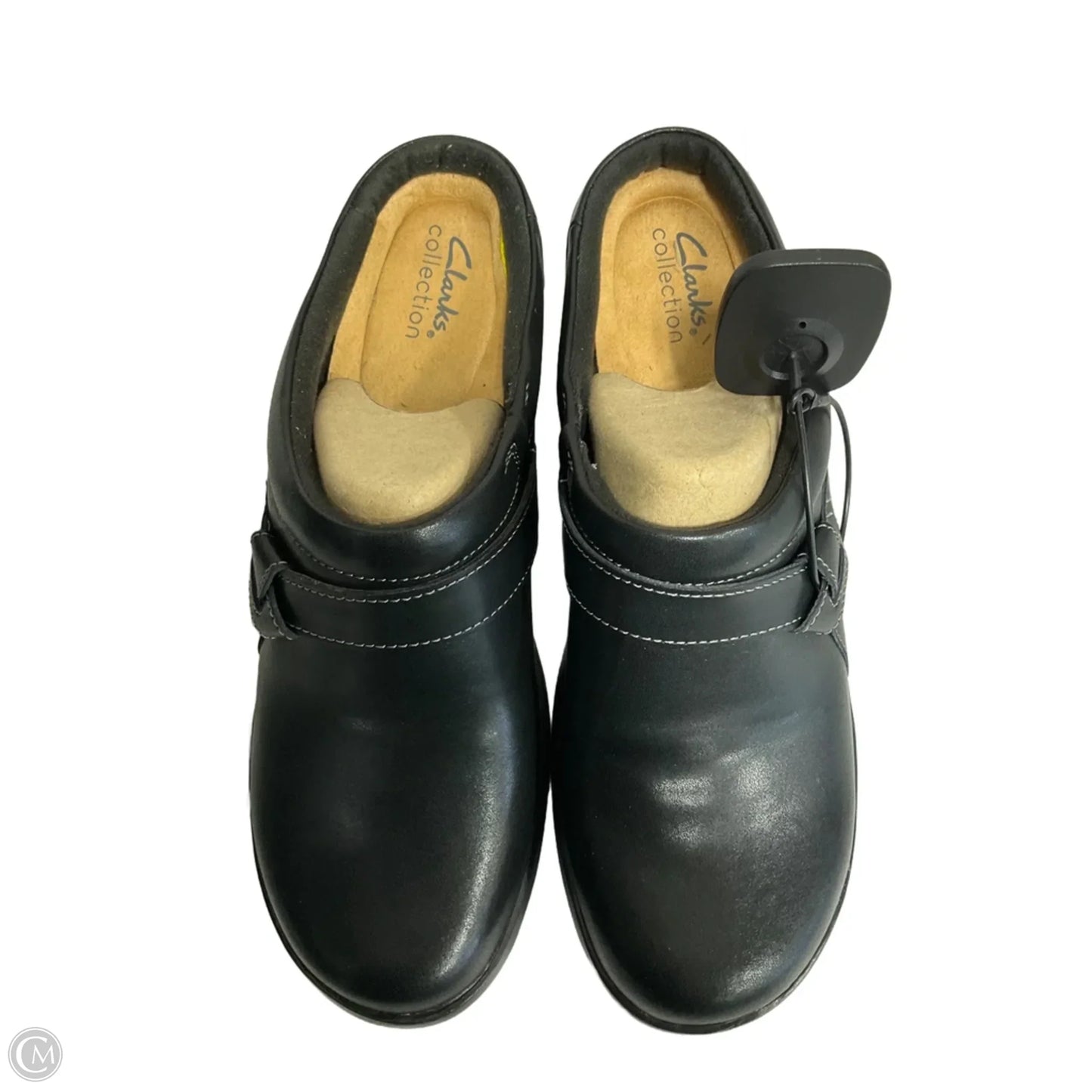 Shoes Heels Wedge By Clarks In Black, Size: 10