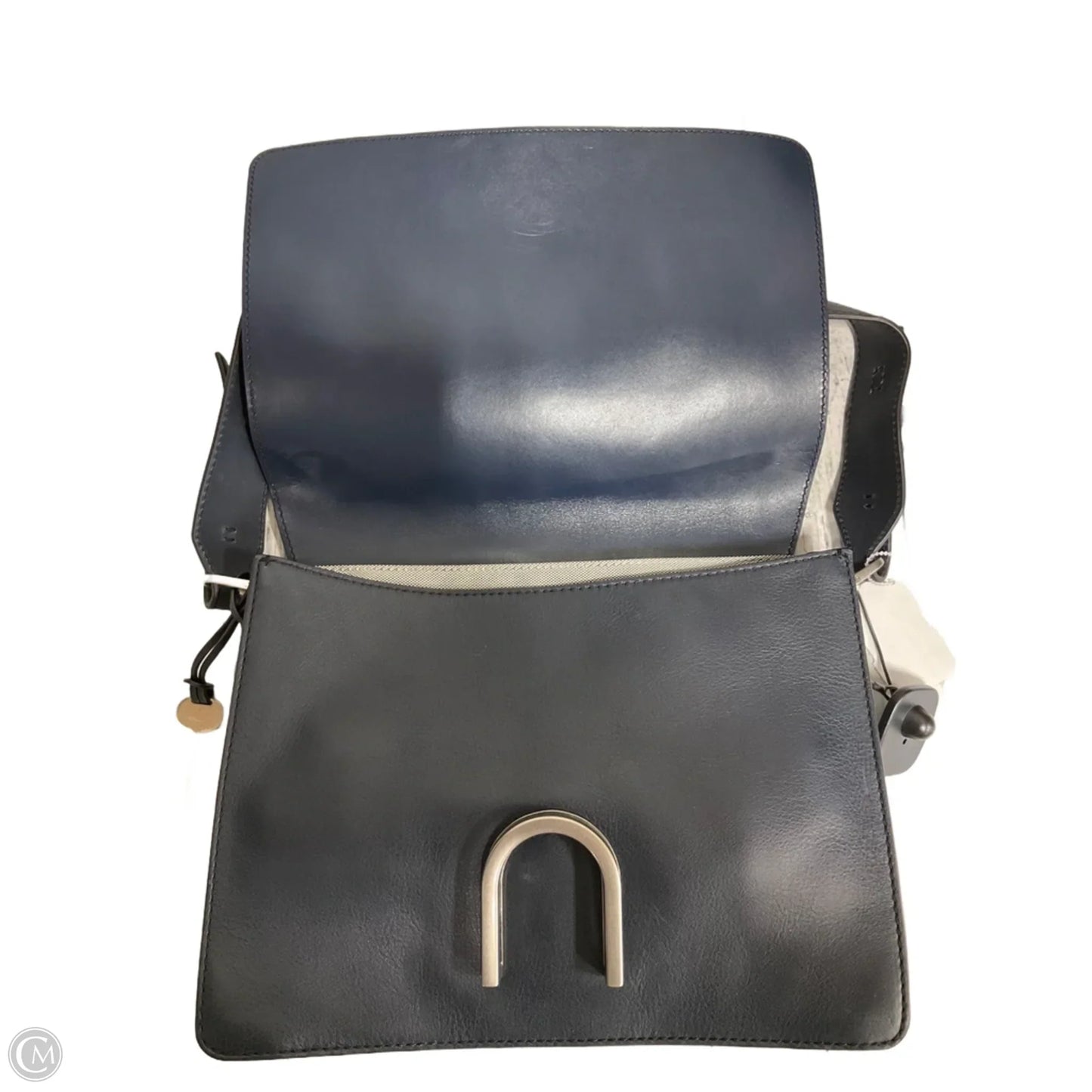 Handbag Leather By Fossil, Size: Medium