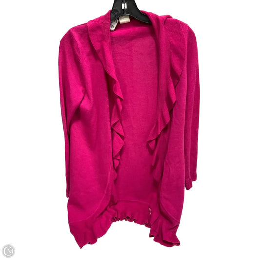 Sweater Cardigan By Clothes Mentor In Pink, Size: S