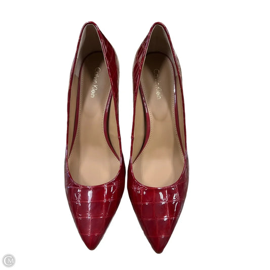 Shoes Heels Stiletto By Calvin Klein In Red, Size: 7.5