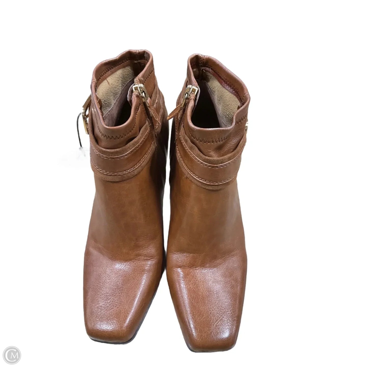 Boots Leather By Franco Sarto In Tan, Size: 7.5