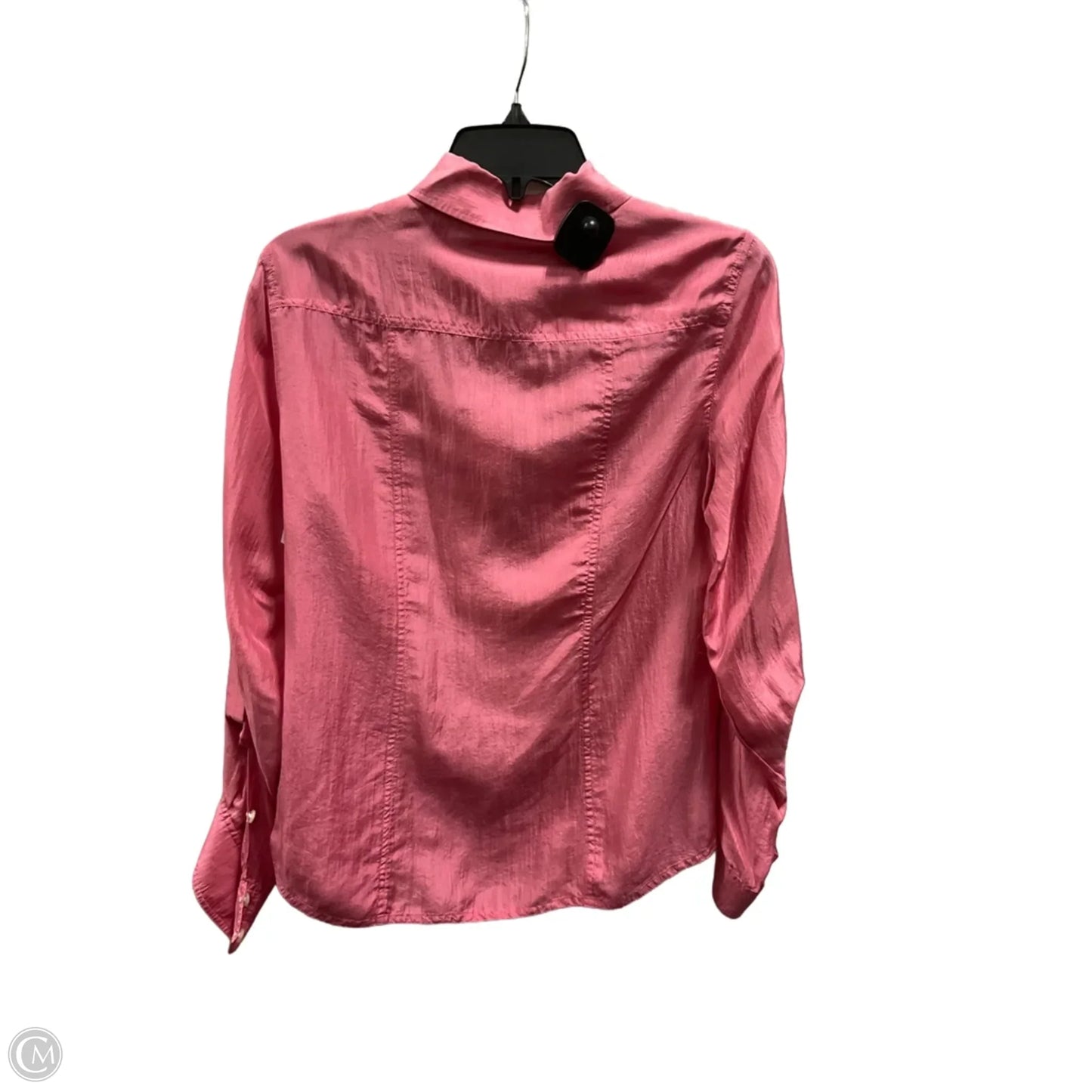 Blouse Long Sleeve By Banana Republic In Pink, Size: S